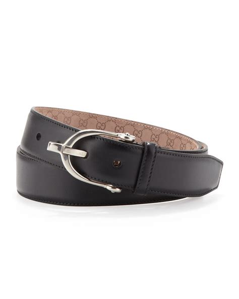 gucci stirrup buckle leather belt|Gucci belt buckle only.